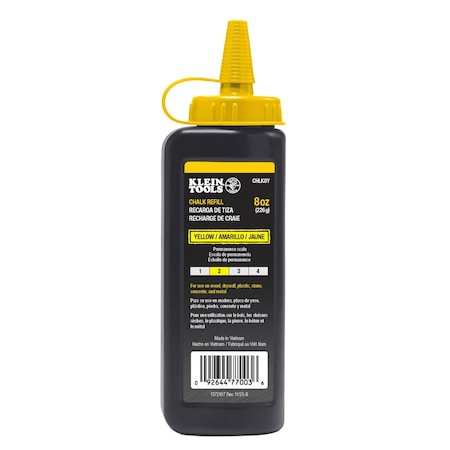 Klein Tools Chalk Refill, Yellow, 8-Ounce CHLK8Y