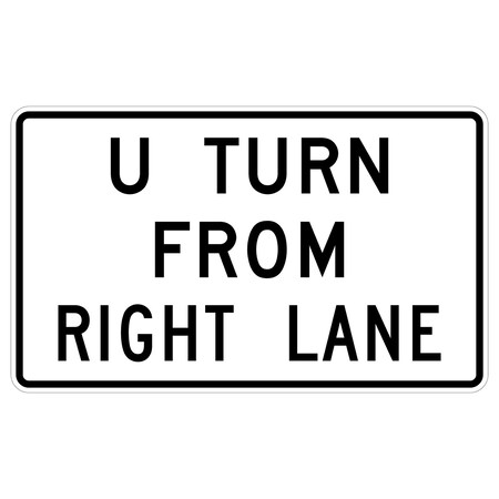 Sign Solutions Usa Traffic Sign, 60 in Width, Aluminum Sign, Horizontal Rectangle DUS12HWT6036R3-23A