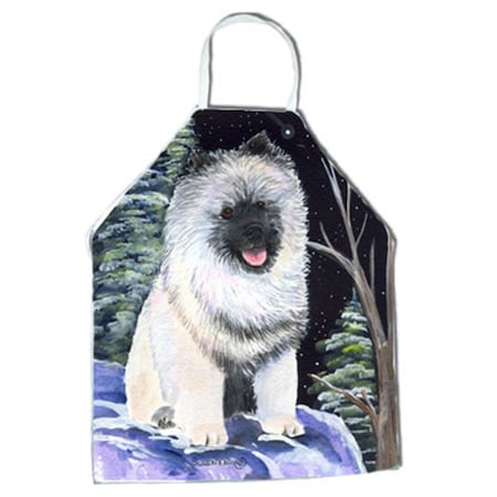 Carolines Treasures Starry Night Keeshond Apron - 27 x 31 in. SS8404APRON
