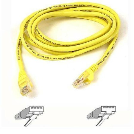 Belkin 3Ft Cat5E Snagless Patch Cable, Utp, Yellow Pvc Jacket, 24Awg, T568B, A3L791-03-YLW-S