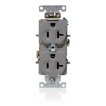 Leviton Duplex Receptacle/Oultet, 20 Amp C5362-GY