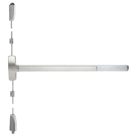 Falcon Grade 1 Surface Vertical Rod Exit Bar, Wide Stile Pushpad, 48in Fire Rated Device, 84in Door Height MELF-25-V-EO 4 32D