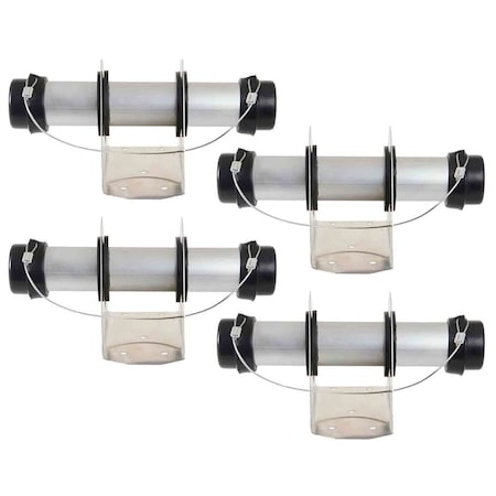 Mytee Products Document Holder Registration Card Box Insurance Aluminum 5-3/4inHx2-4/5inW x 4inD, 4PK DHx4