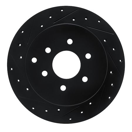 Dynamic Friction Co DFC Brake Rotor - Drilled and Slotted - Black 633-67093L