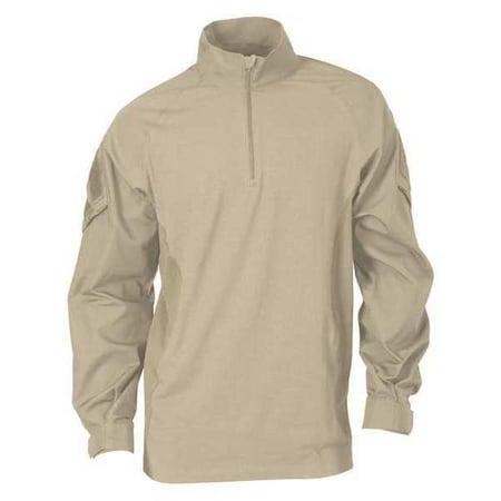 5.11 Military Shirt, 37% Polyester, 55% Cotton, 8% Elastane, Hook-and-Loop, Zipper, 2 Pocket(s), Khaki 72194ABR-162-3XL