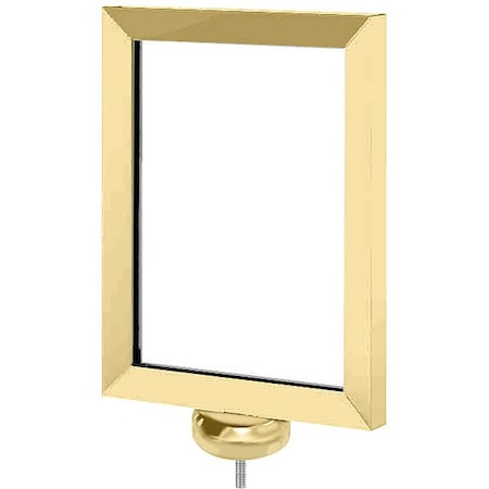 Visiontron Sign Frame, Brass, Steel, 11 in. H FR811HDPB2-CP2P