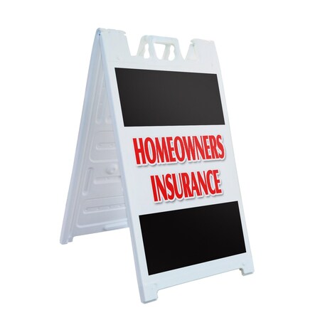 Signmission Homeowners Insurance, A-Frame & 2 Sign Inserts, Heavy-Duty Plastic Frame SBHD-C-2436-Homeowners Insurance