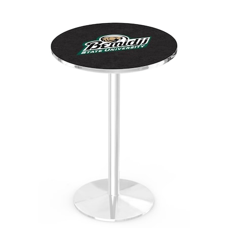 Holland Bar Stool Co 42" Chrome Bemidji State Pub Table, 36" dia. Top L214C4236BmijSt