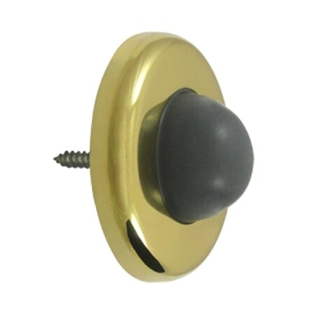 Patioplus 2.5 in. Diameter Wall Mount Convex Flush Bumper, Bright PA563198