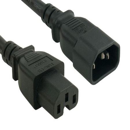Sanoxy 3ft 14 AWG 15A 250V Power Cord IEC320 C14 to IEC320 C15 SNX-CBL-LDR-PW127-1203