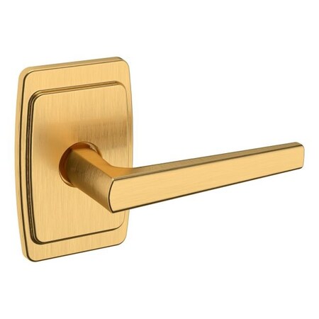 Baldwin Baldwin Preconfigured L024 Lever with R046 Rose Right Hand Half Dummy Lock Lifetime Satin Brass L024044RDM