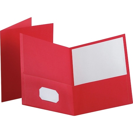 Oxford Twin Pocket Folders, Letter Size, Red, 25PK 57511