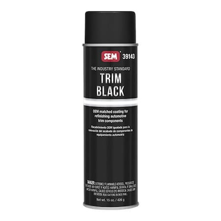 Sem Trim Black Trim Paint, 20 oz Aerosol Can, Black 39143
