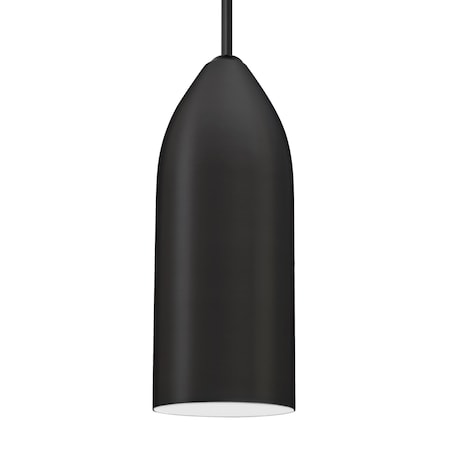 Besa Lighting Besa Lindy Pendant, White, Black Finish, 1x 9W LED 1JT-LINDWH-LED-BK