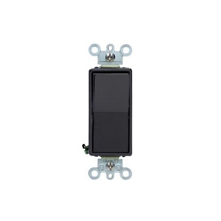Leviton Decora Rocker 4-Way AC Quiet Switch, 15 Amp, 120/277 Volt, Black 5604-2E