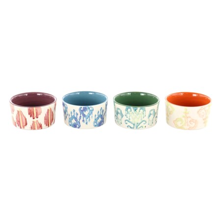 Spice By Tia Mowry 4 Piece Round 6.5 Ounce Stoneware Ramekin Set 136557.04