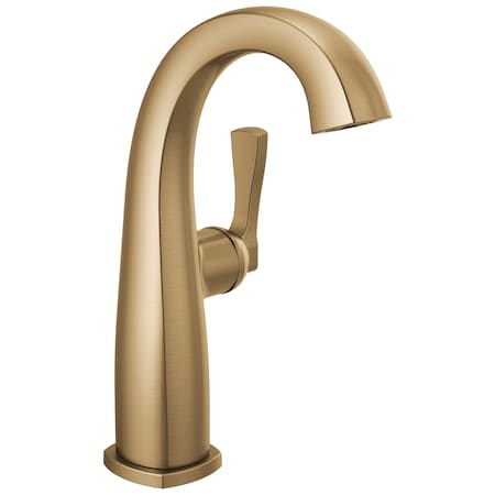 Delta Stryke Single Handle Mid-Height Bathroom Faucet, 6.63 in, Lumicoat Champagne Bronze 677-CZ-PR-DST