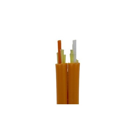 Cable Wholesale 3.0mm Zipcord Fiber Optic Cable, Duplex, multimode 62.5/125 OM1, Corning InfiniCor 300, 10F1-111NH
