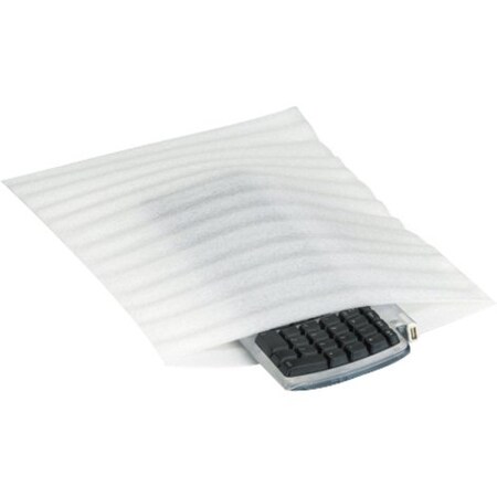 Partners Brand Flush Cut Foam Pouches, 9" x 12", White, PK150 FP912