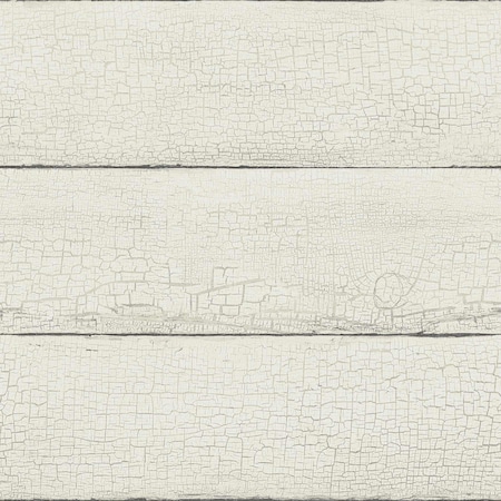 Chesapeake Morgan White Distressed Wood Wallpaper 4072-70010