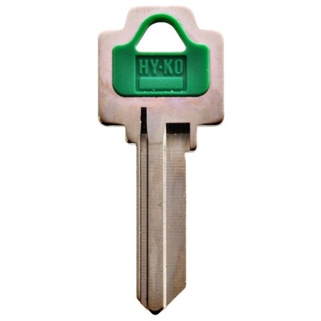 Hy-Ko Key Blank, Brass/Plastic, Nickel, For: Weiser Cabinet, House Locks and Padlocks 13005WR5