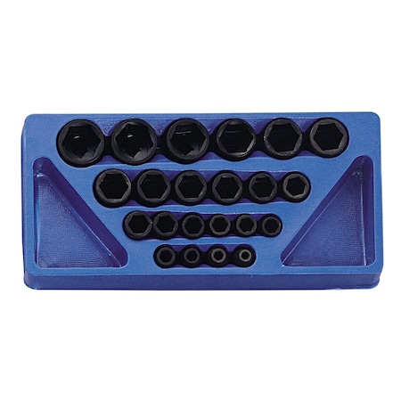 Genius Tools 22PC 1/2in Dr. SAE Impact Socket Set IS-422S
