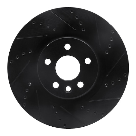 Dynamic Friction Co DFC Brake Rotor - Drilled and Slotted - Black 633-11025R