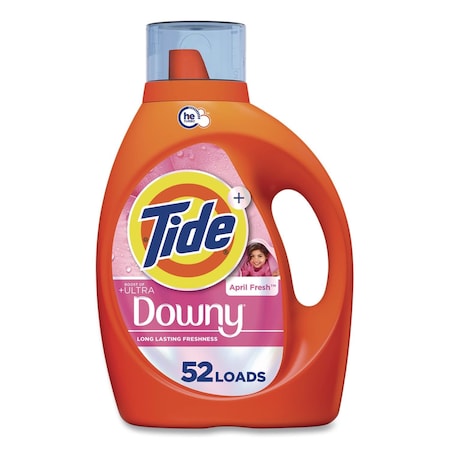 Tide Plus Boost of Ultra Downy Laundry Detergent, HE Compatible, April Fresh Scent, 73 oz Bottle 17523
