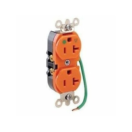 Leviton Hospital Grade Duplex Receptacle, 20 Amp, 125 Volt 8300-LIG