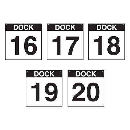 5S Supplies Loading Dock 16-20 Sign - ALM - 16in x 16in DOCK16-20-ALM-1616