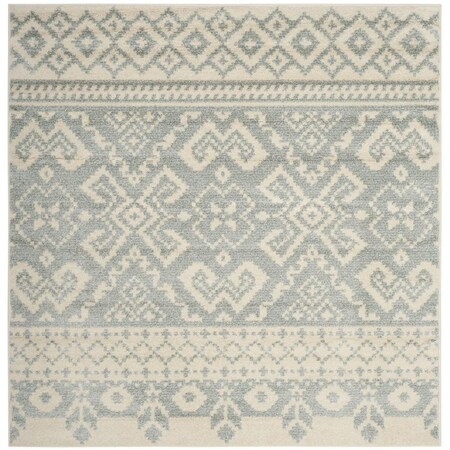 Safavieh Adirondack Power Loomed Square RugsIvory & Slate 6 x 6 ft. ADR107S-6SQ