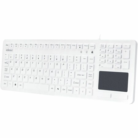 Adesso Innovation ADESSO SLIMTOUCH ANTIMICROBIAL WATERPROOF USB COMPACT SIZE TOUCHPAD KEYBOARD, GR AKB-270UW