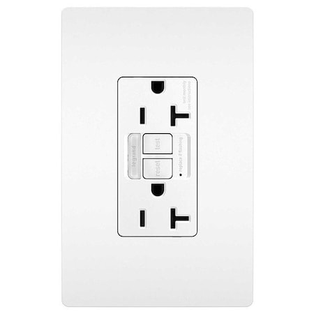Legrand GFCI-USB, 20 A, 125V AC, White, Plastic 2097NTLTRW