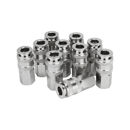 Milton Universal Coupler Set, 1/4" Sz, PK10 743
