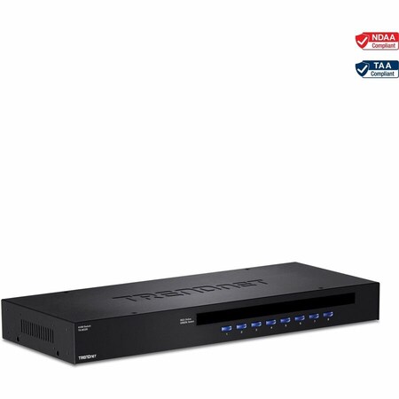 Trendnet 8PORT KVM USB PS2 COMBO RACK MOUNT SWITCH PC LINUX MAC P&P TK-803R