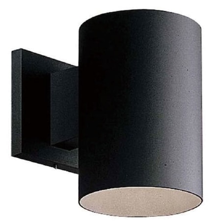 Sunlite 7in. Matte Black Modern Cylinder Wall Sconce Downlight Aluminum Shade 75W Max Wet Locations 90158-SU