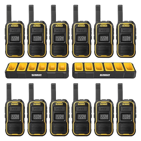 Dewalt 2-way Radio, PK6 2DXFRSBH600-BCH6