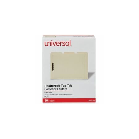 Universal One Manila Folder, 1/3 Tab, Letter, 50PK UNV13420