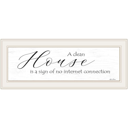 Homeroots A Clean House 1 White Framed Print Wall Art 415403