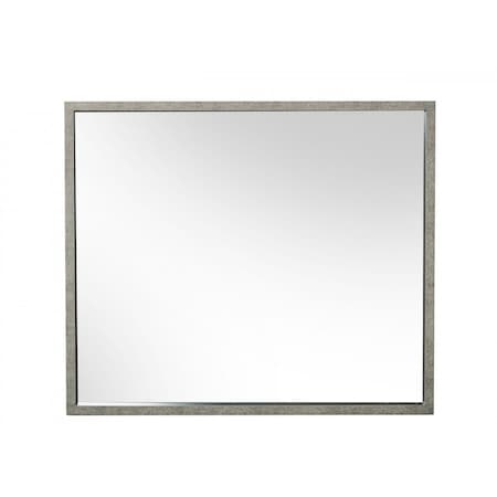 Homeroots 34" Gray Faux Concrete Framed Accent Mirror 510880
