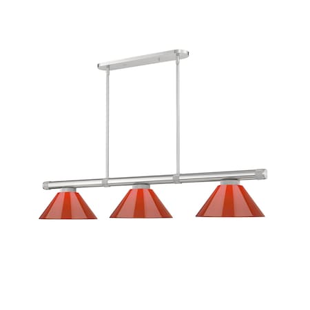 Z-Lite Vanguard Brushed Nickel 3 Light Billiard 3050-3BN-PRD