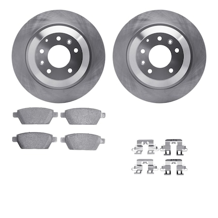 Dynamic Friction Co DFC Brake Rotor with 5000 Brake Pads and Hardware Kit 6512-80220