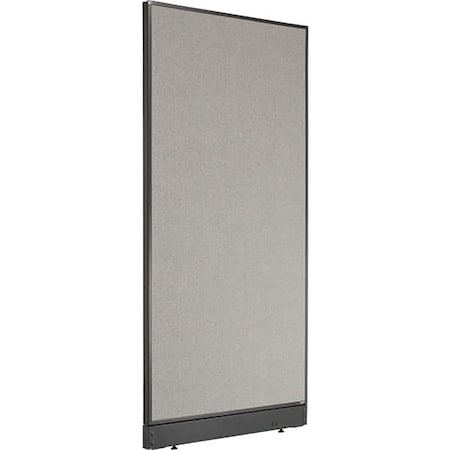 Global Industrial Interion Non-Electric Office Partition Panel with Raceway, 36-1/4"W x 100"H, Gray 695788NGY