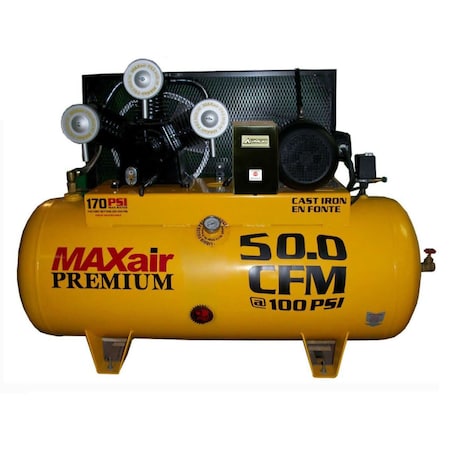 Maxair 120 Gallon 50 CFM Premium Air Compressor C103120H1-MS230-MAP
