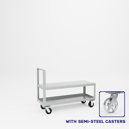 Pucel Single Handle Heavy Duty Truck, 18 in D x 48 in W x 36 in H, Gray 18-TR-48S