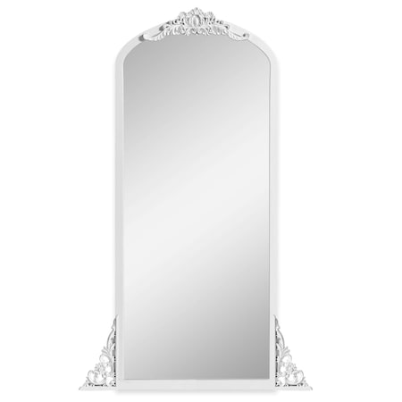 Homeroots 67" White Wood Framed Standing Mirror 565119