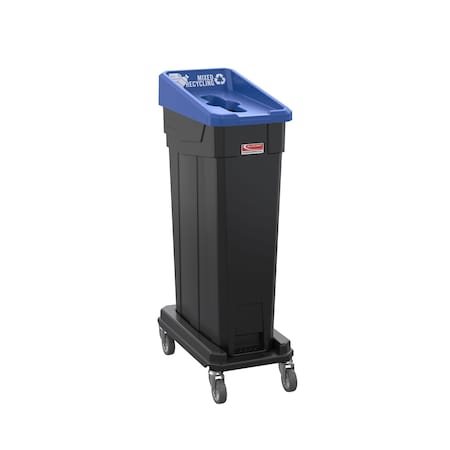 Suncast Commercial 23-Gallon Multi-Stream Trash Can, 1-Pack; Blue TCN2030MSBL