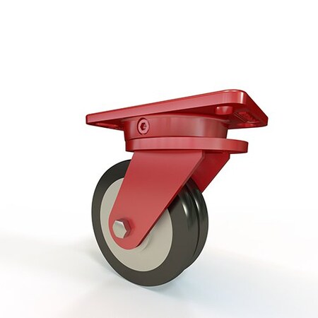 Hamilton Ergo-X2 Swivel Caster, 6" x 2" Swivel-EAZ (75D) Wheel, 1/2" Sealed Precision Ball Bearings S-ERGO-6SWC75D
