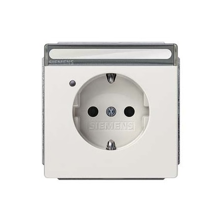 Siemens DELTA style titanium white SCHUKO socket outlet 10/16 A 250 V Status indicator 5UB1854