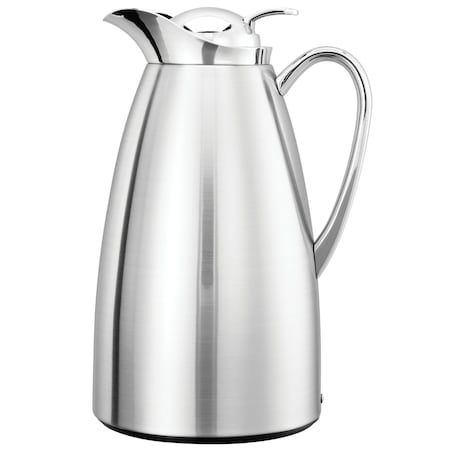 Service Ideas Classy Carafe, Vacuum Insulated Carafe, Stainless Vacuum, 1 Liter, Polished CJZS1CH